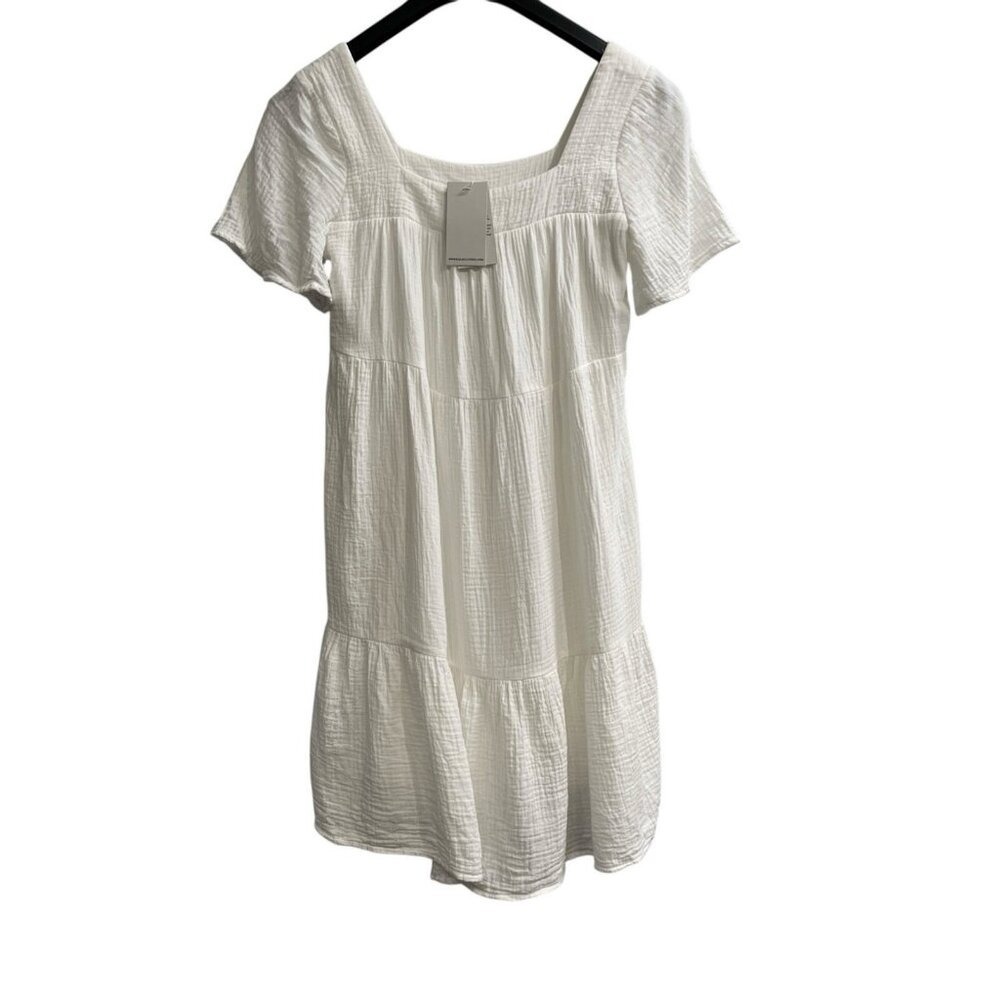 Rails Valentina Dress White Gauzy Smocked‎ Tiered Mini Size XS Cottagecore Beach - Picture 2 of 11